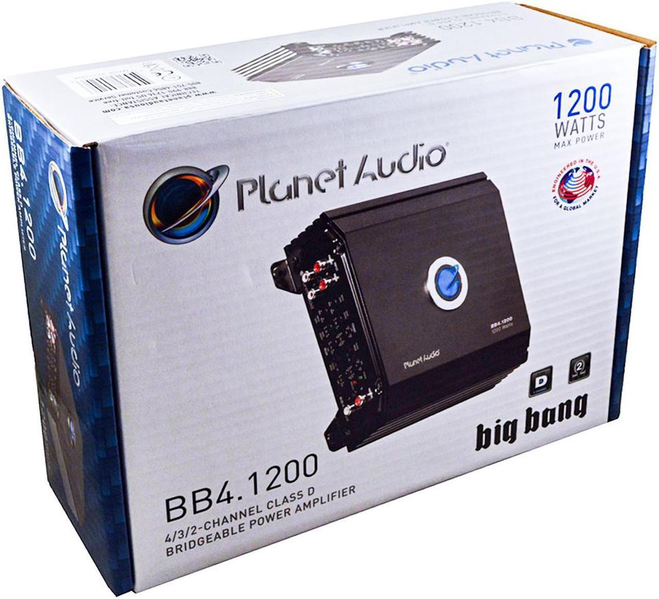 Alt view image 6 of 13 - Planet Audio BB1200.4 1200W 4 Channel Amplifier Amp with 8 Gauge Amp Kit