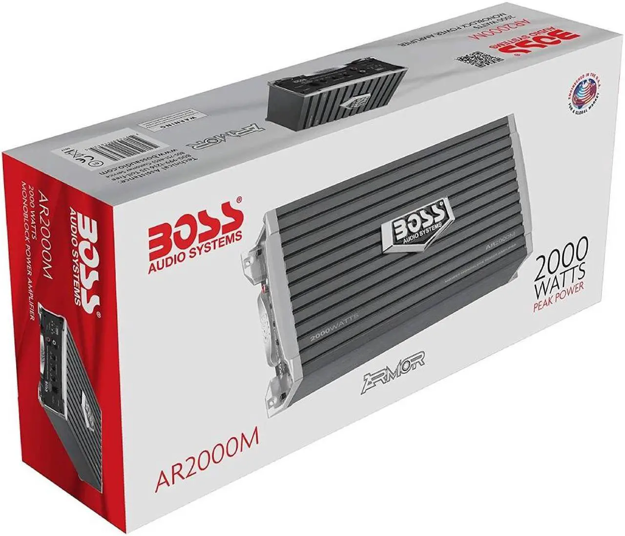 Alt view image 20 of 20 - Boss Armor AR2000M 2000 Watt Monoblock A/B Amplifier Car Audio Amp & Bass Remote