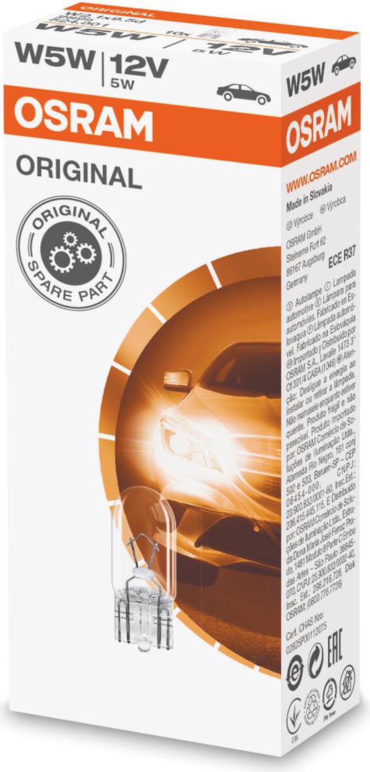 Alt view image 5 of 12 - T10 - Osram Cost-Effective Original Spare Parts W5W 2825 (Pack of 10)