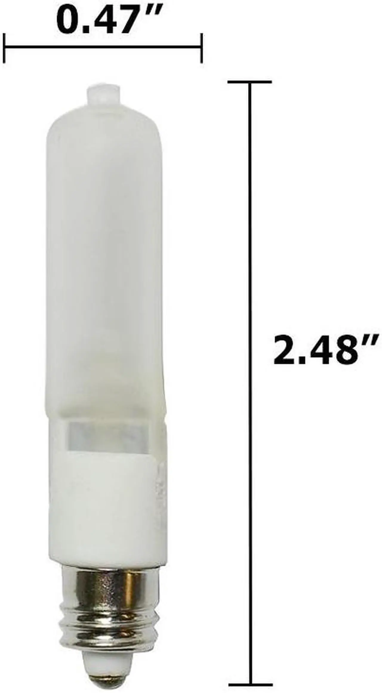 Alt view image 2 of 2 - Platinum ETH 150W 120V T4 E11 Mini Can Base Frost Halogen Bulb