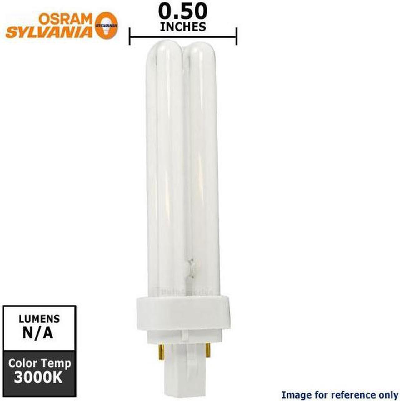 Alt view image 4 of 4 - Sylvania 18w T4X2 Double Tube 2-Pin G24D-2 3000K Fluorescent Light Bulb