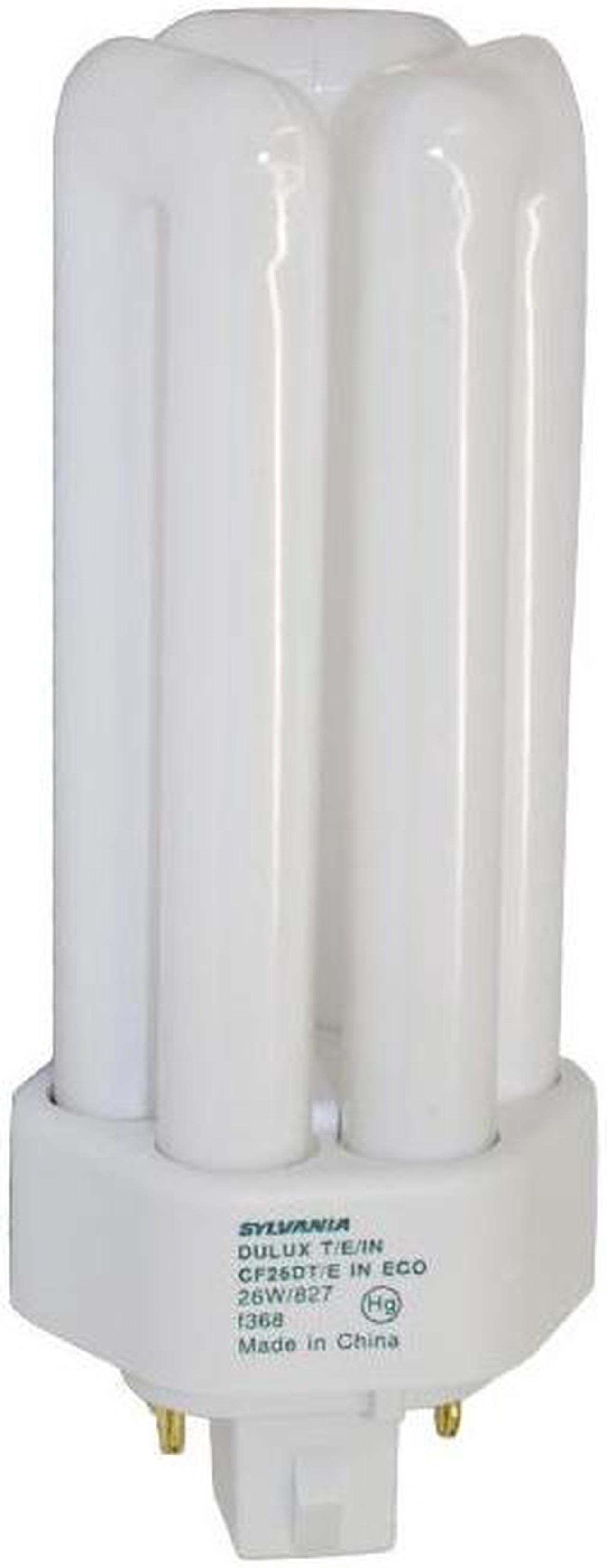 Alt view image 7 of 10 - Sylvania 20879 26W 2700K CF26DT/E/IN/827/ECO 4 Pin Triple Tube Fluorescent Bulb