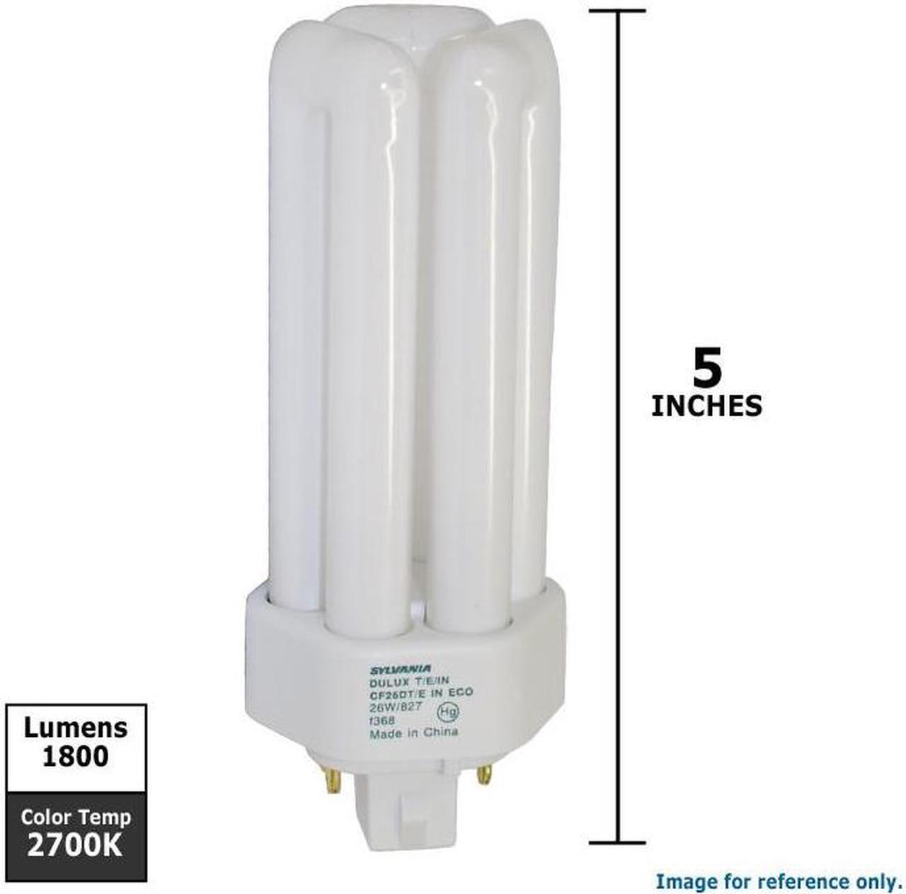 Alt view image 8 of 10 - Sylvania 20879 26W 2700K CF26DT/E/IN/827/ECO 4 Pin Triple Tube Fluorescent Bulb