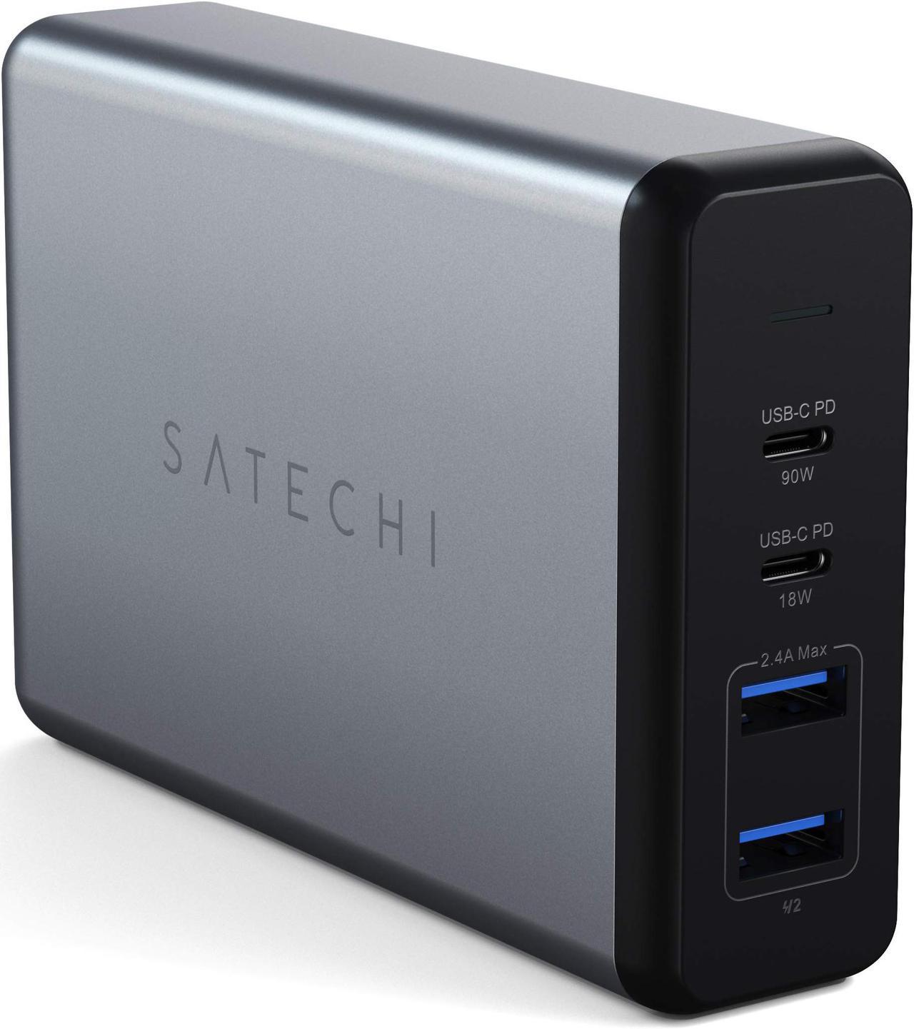 Satechi 108W Pro USB-C PD Desktop Charger - 2 USB-C PD & 2 USB-A Ports - Compatible with 2019 MacBook Pro, 2020/2018 MacBook Air, 2020/2018 iPad Pro, iPhone 11 Pro Max/11 Pro/11 (USA)