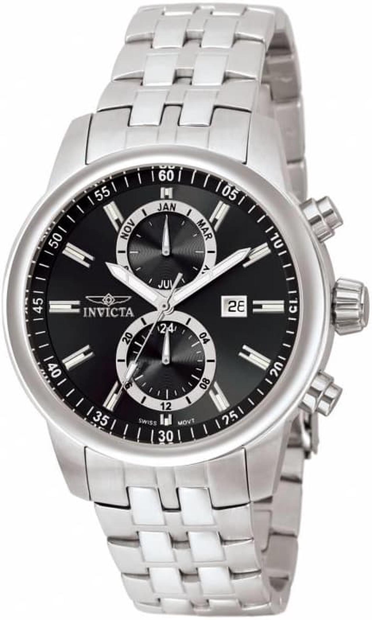 Alt view image 8 of 13 - Invicta  Specialty 0250  Stainless Steel Chronograph  Watch