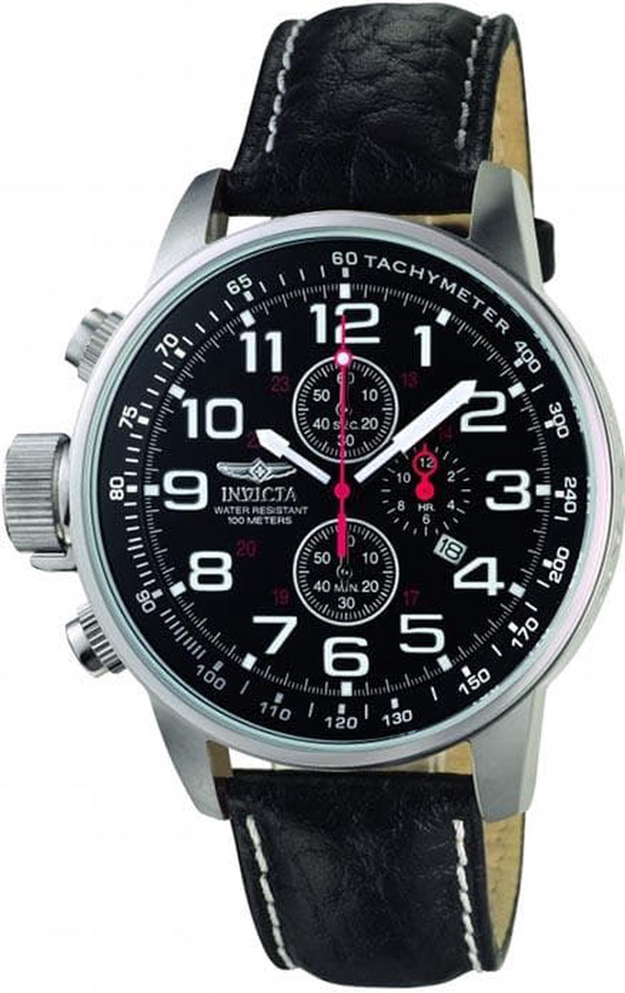 Alt view image 13 of 19 - Invicta  I-Force 2770  Leather Chronograph  Watch