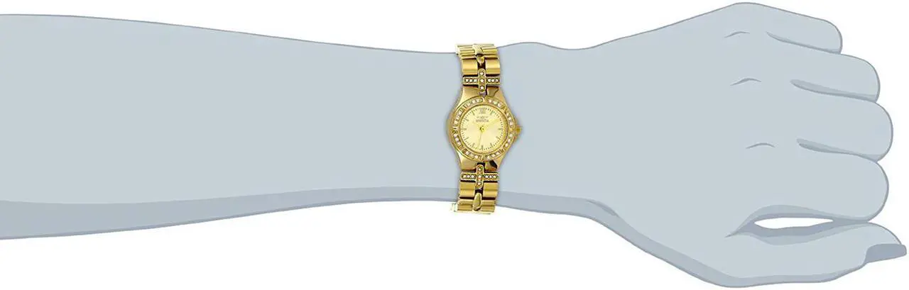 Alt view image 4 of 15 - Invicta 0134 Women's Wildflower 18K Gp Ss Gold-Tone Dial 18K Gp Ss Watch