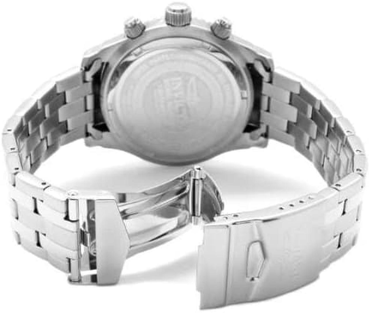 Alt view image 8 of 12 - Invicta 0621 Men's Stainless Steel Black Dial Chronograph