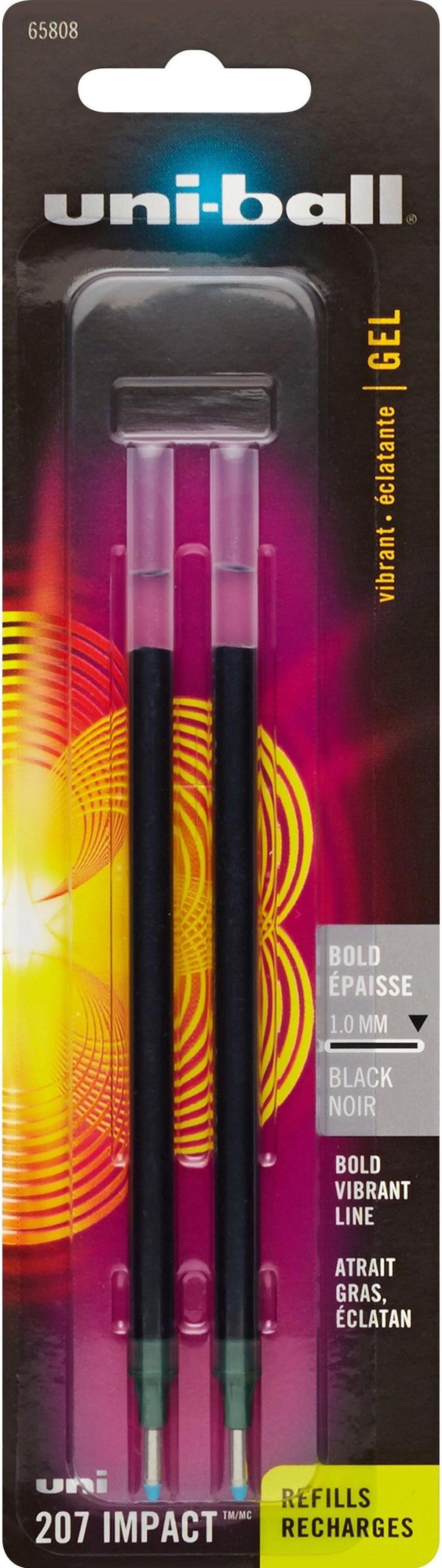 Alt view image 3 of 9 - uni-ball Impact Gel-Ink Pen Refill Bold Tip Black Ink 396571