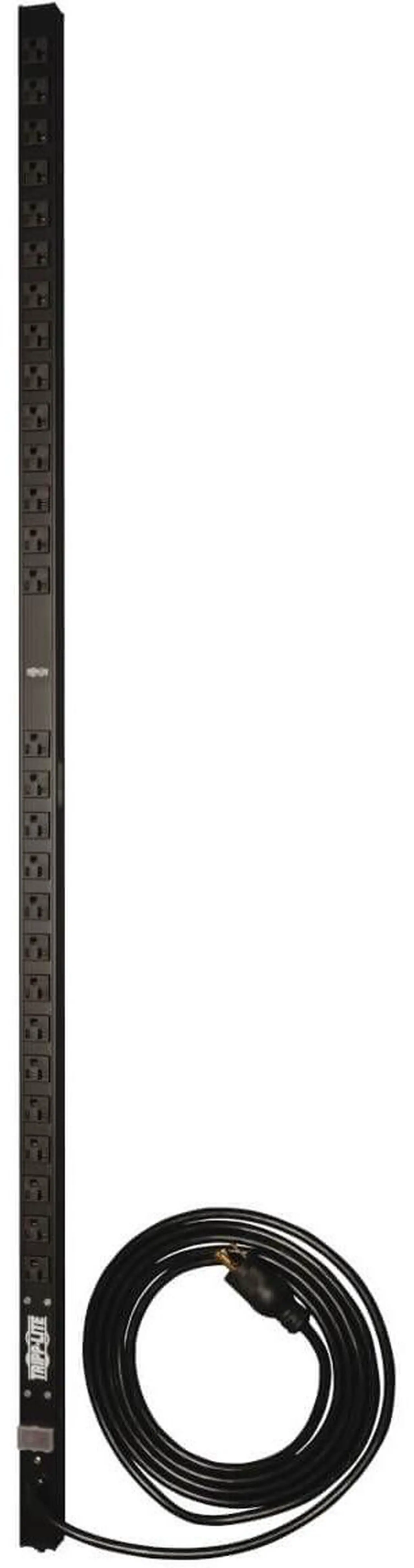 Alt view image 6 of 15 - Tripp Lite PDUV20-60 28-Outlet PDU - Basic - NEMA 5-20P, NEMA L5-20P - 28 x NEMA 5-15/20R - 120 V AC - 0U - Vertical - Rack-mountable