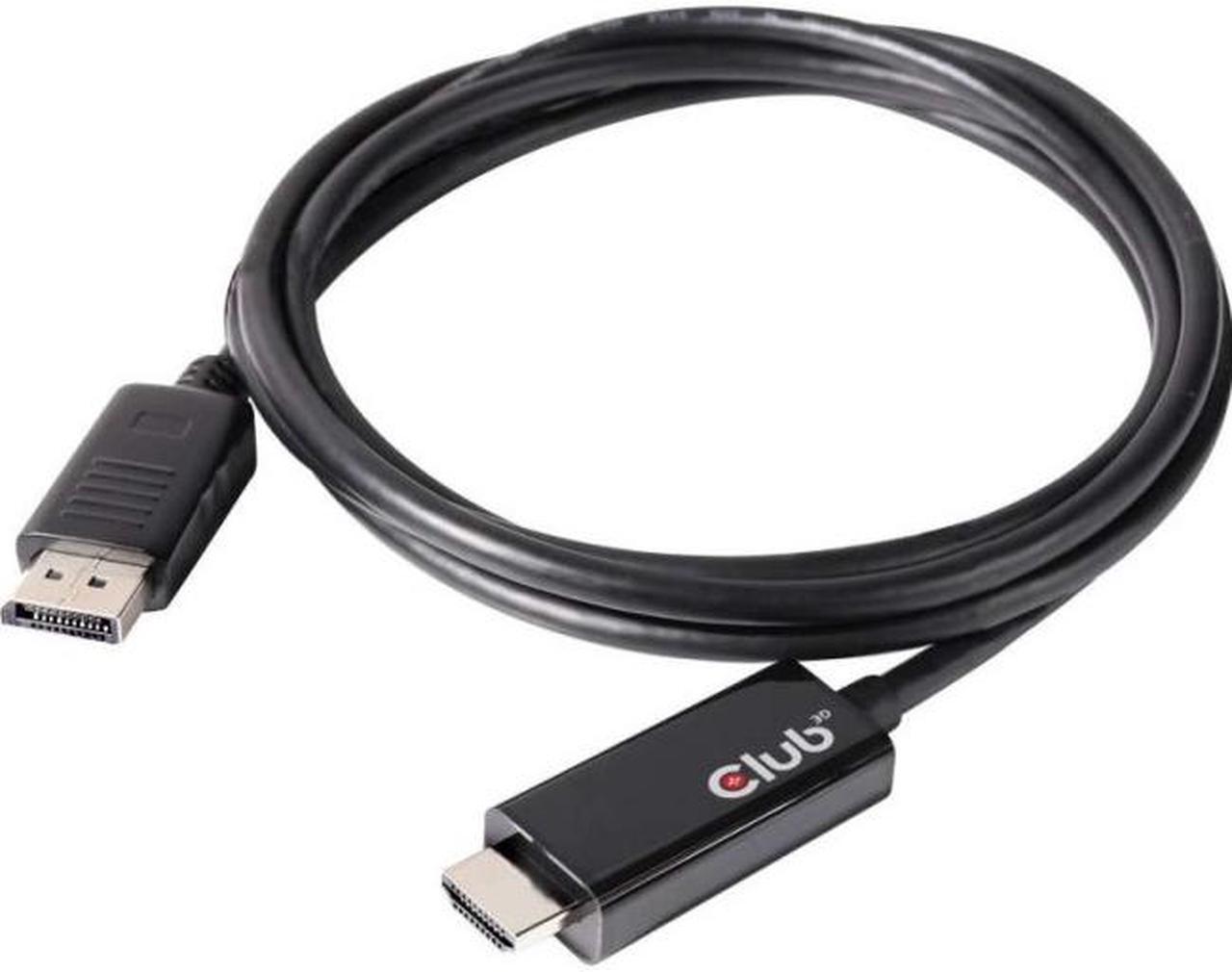 Alt view image 9 of 20 - Club3D CAC-1082 DisplayPort 1.4 to HDMI 2.0b HDR Cable Male/Male 2m/6.56 ft.