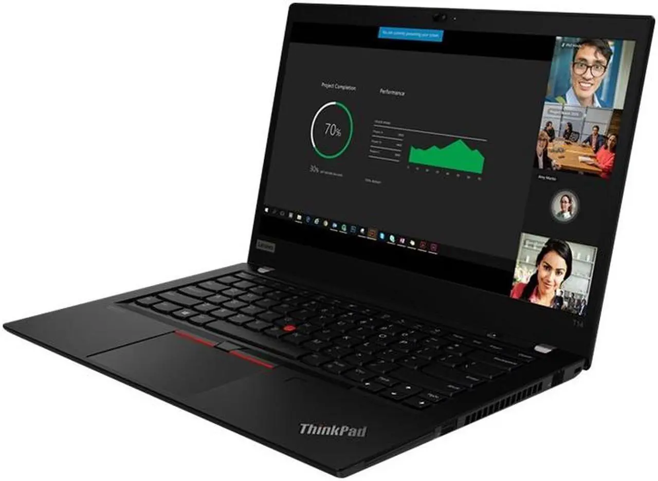 Alt view image 10 of 12 - Lenovo ThinkPad T14 Gen 1 20UD003MUS 14" Notebook Full HD 1920 x 1080 AMD Ryzen 5 PRO 4650U Hexa-core 6 Core 2.10 GHz 8 GB RAM 256 GB SSD Glossy Black