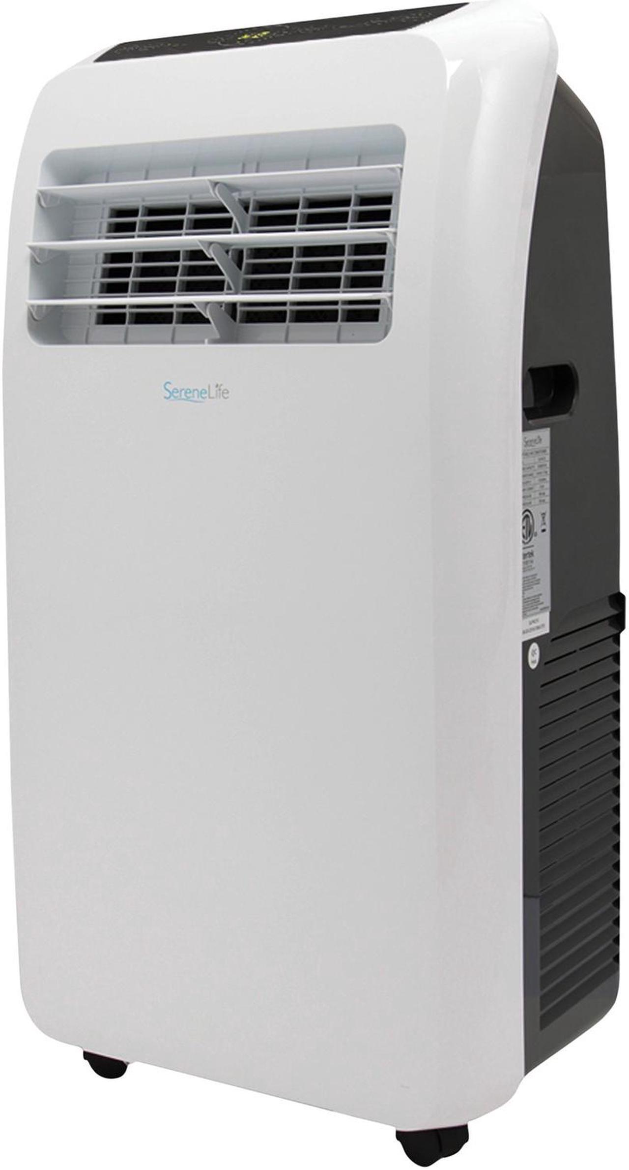 Alt view image 2 of 11 - serenelife 10,000 btu portable air conditioner + 9,000 btu heater, 4in1 ac unit with builtin dehumidifier, fan modes, remote control, complete window exhaust kit for rooms up to 350 sq. ft