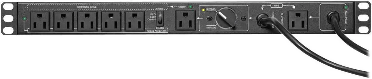 Alt view image 3 of 20 - Tripp Lite PDU Hot Swap with Manual Bypass 15A 6 5-15R 2 5-15P Inputs PDUB151U