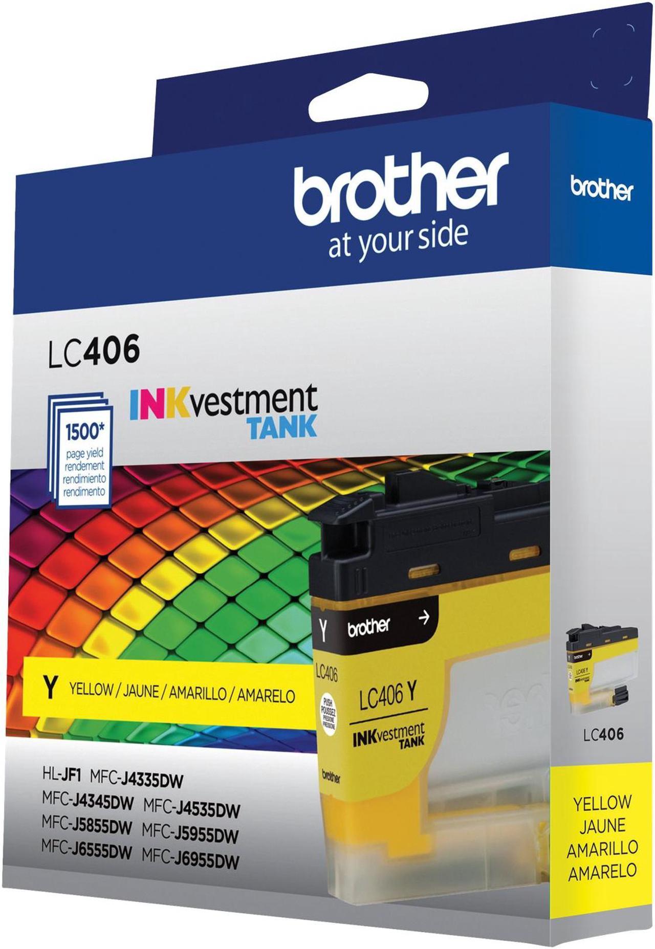 Brother LC406YS INKvestment Ink 1500 Page-Yield Yellow