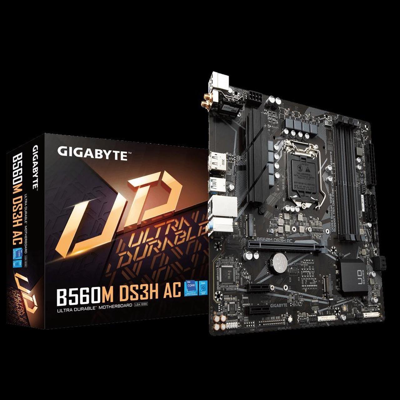 Alt view image 8 of 8 - GIGABYTE B560M DS3H AC LGA 1200 Intel B560 Micro ATX Intel Motherboard