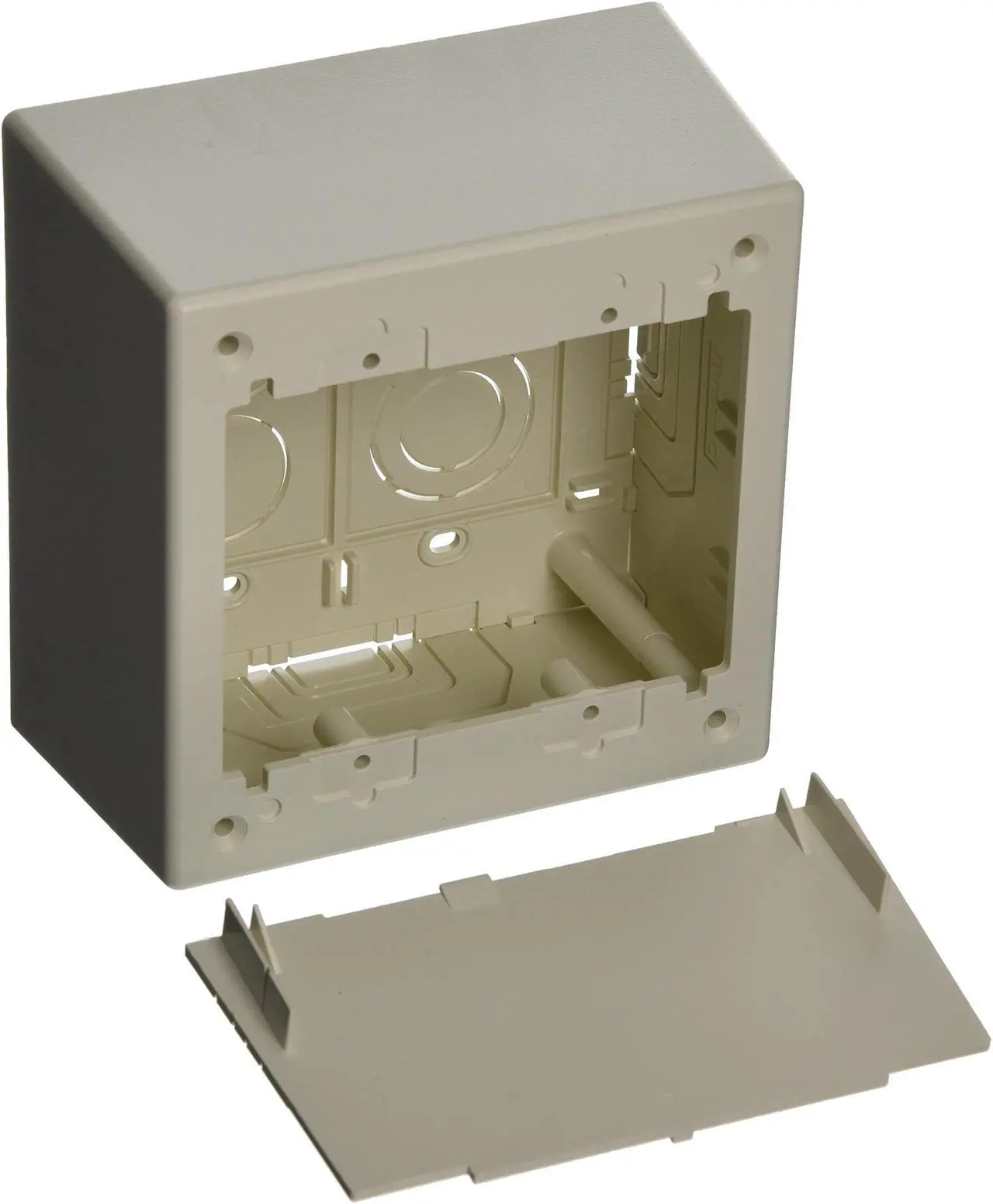 Alt view image 6 of 10 - PANDUIT JBP2DIW Junction Box, Gang, 2 Gang, PVC
