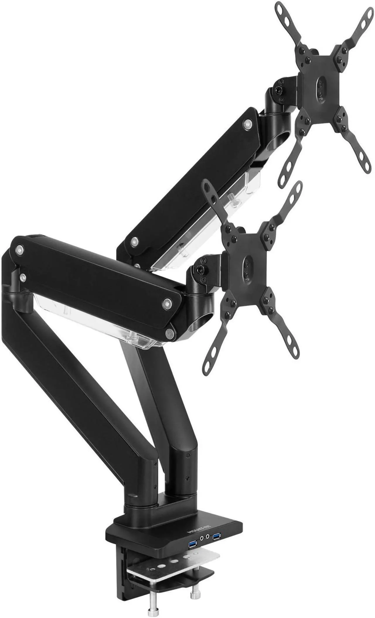 Alt view image 8 of 15 - Mount-It! Adjustable Dual-Monitor Mount Up to 35" Black (MI-4772)