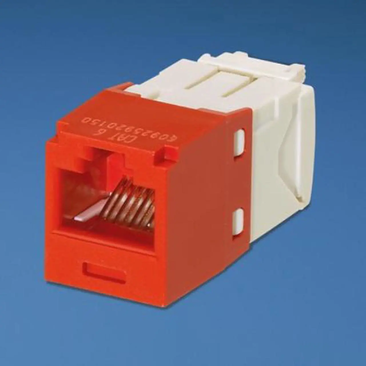 Alt view image 3 of 7 - Panduit CJ688TGRD Mini-Com TX6 Plus Giga-Channel Cat6 Jack Module, Red