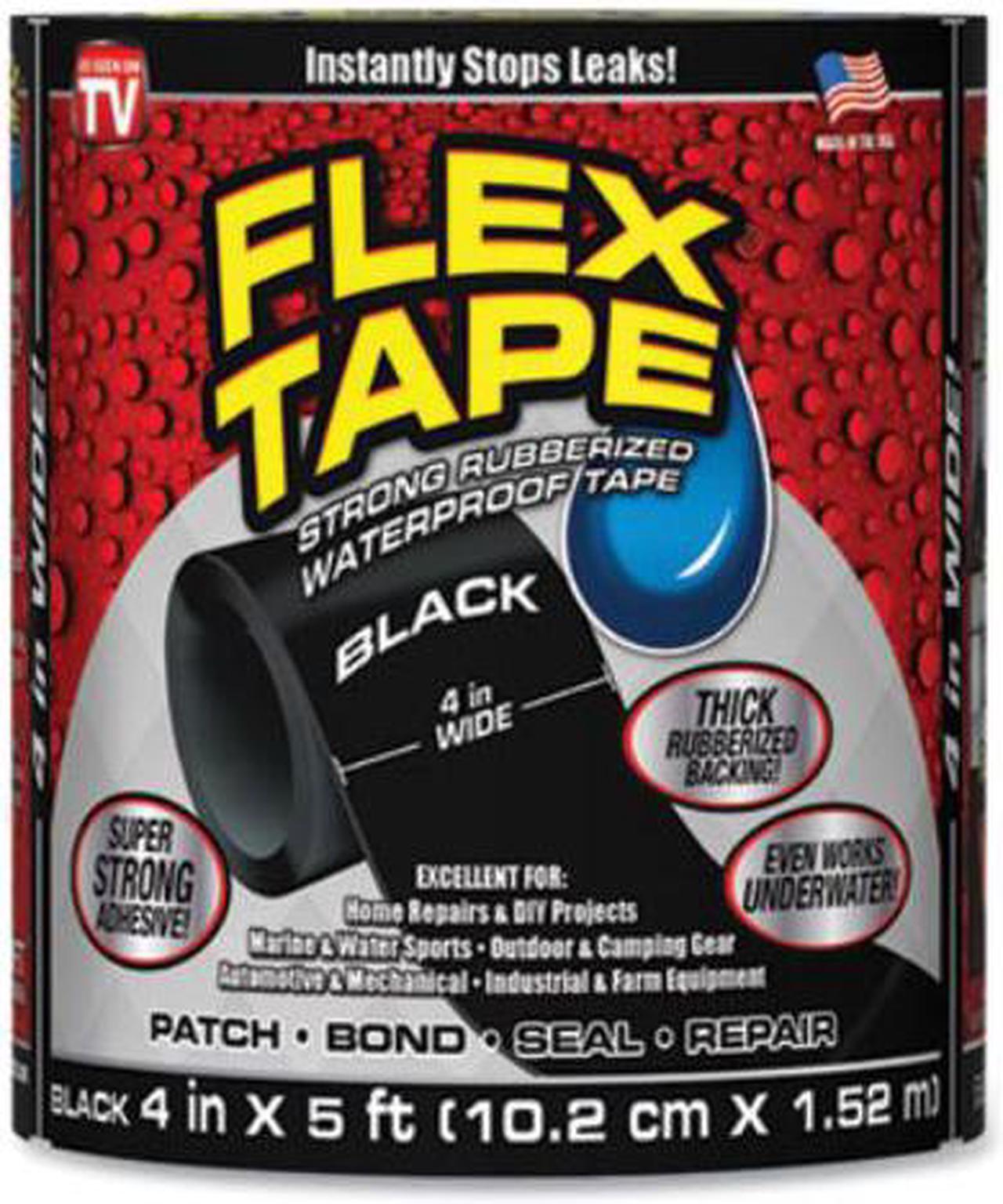 Alt view image 3 of 5 - Flex Seal TFSBLKR0405 Waterproof Repair Tape, Black, 4" x 5'