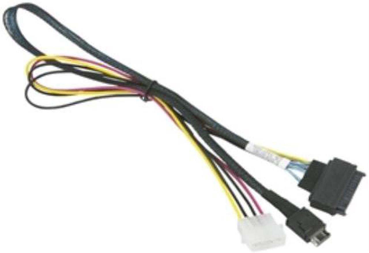 Alt view image 3 of 10 - Supermicro Cable CBL-SAST-0956 55cm OCuLink to PCIE SFF-8639 U.2 with Power Cable Bare