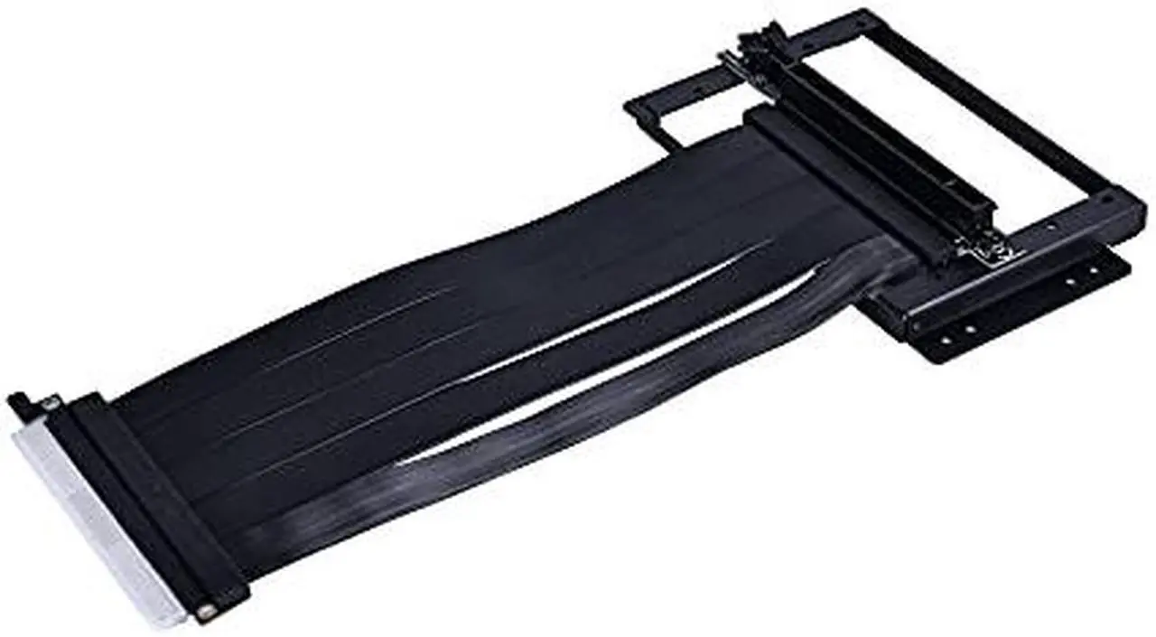 Alt view image 7 of 11 - LIAN LI O11D-1X-4 Premium PCI-E 4.0 Black Extender Riser Cable 200mm and Cover Bracket for PC-O11D and PC-O11AIR