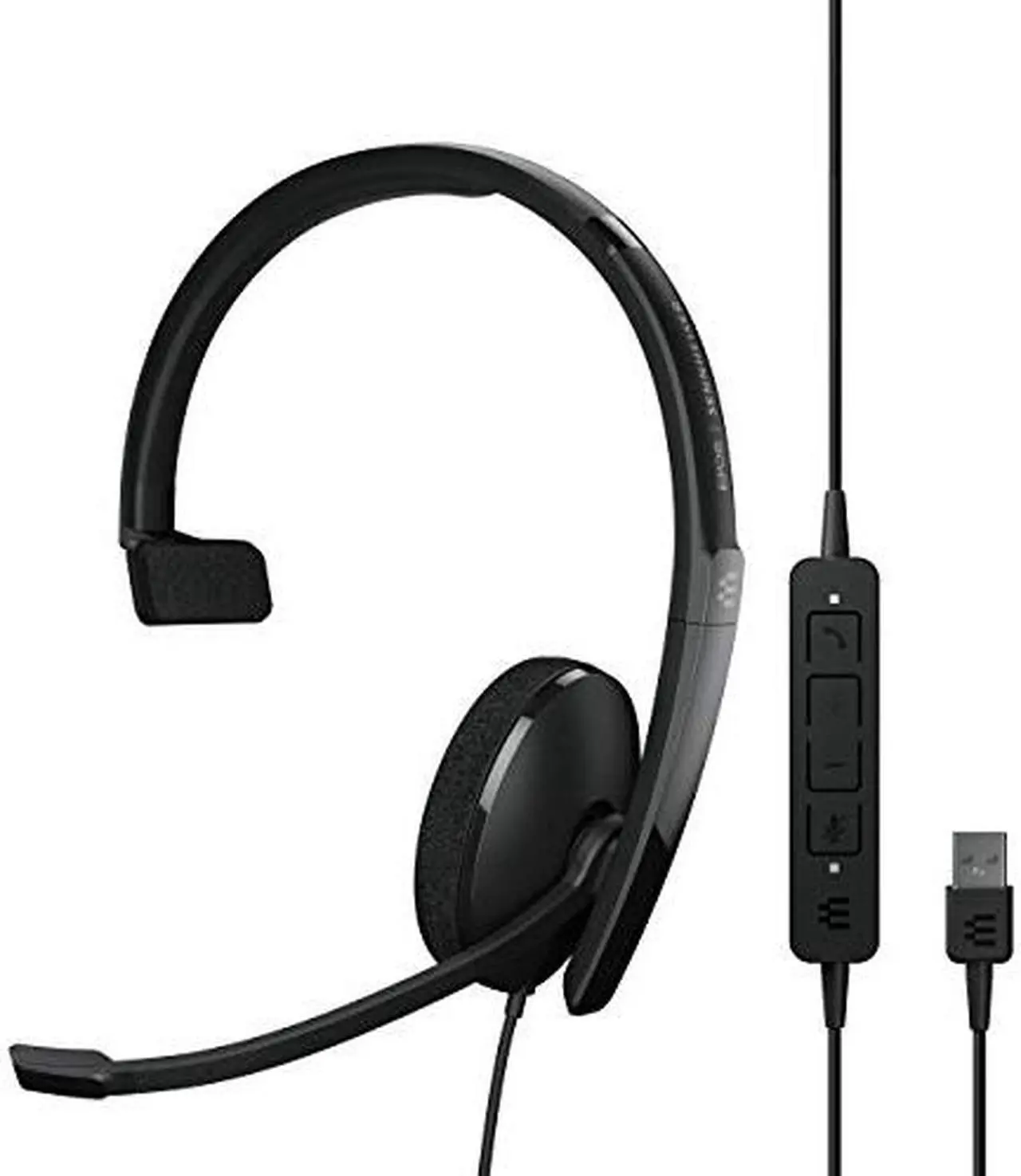 Alt view image 5 of 15 - EPOS | Sennheiser Adapt 130 USB II (1000913) - Wired, Single-Sided, UC Optimized Headset with USB Connectivity - Superior Sound - Enhanced Comfort, Call Control - Black