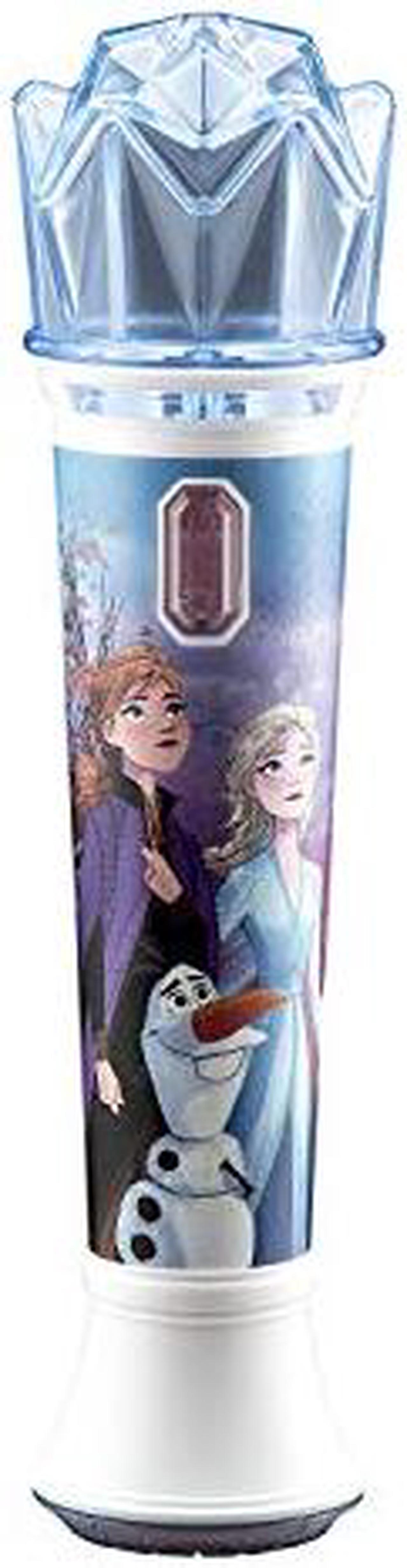 Alt view image 8 of 18 - Disney Frozen 2 Karaoke Sing Along Microphone For Kids, Built In Music, Flashing Lights, Pretend Mic, Toys For Kids Karaoke Machine, Blue