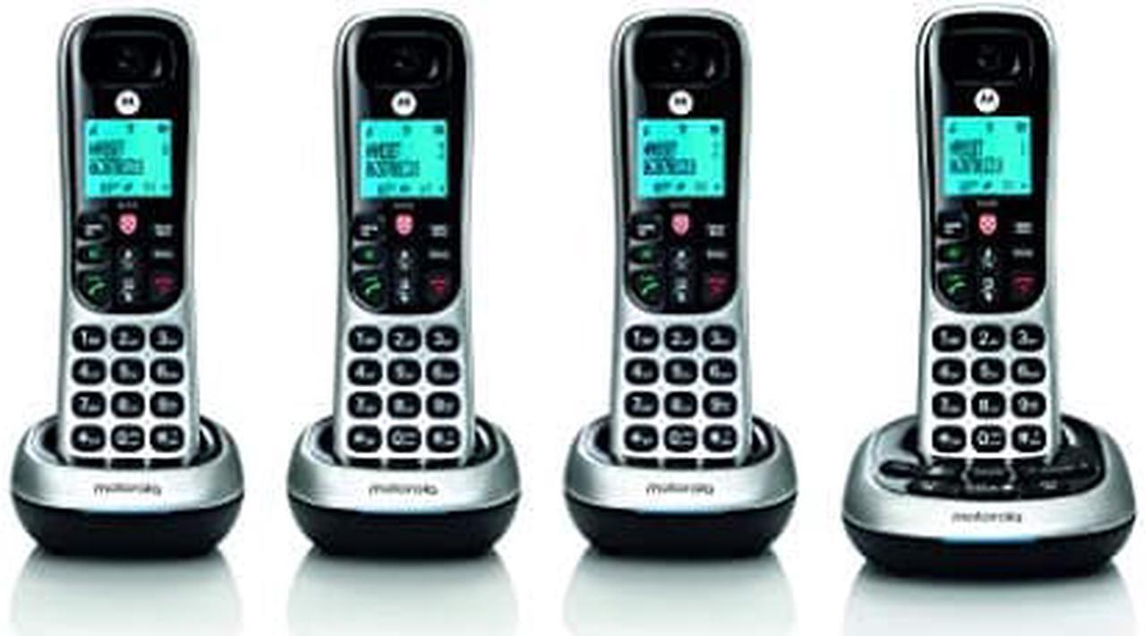 Alt view image 7 of 10 - motorola cd4014 digital cordless phone with answering machine with 4 handsets