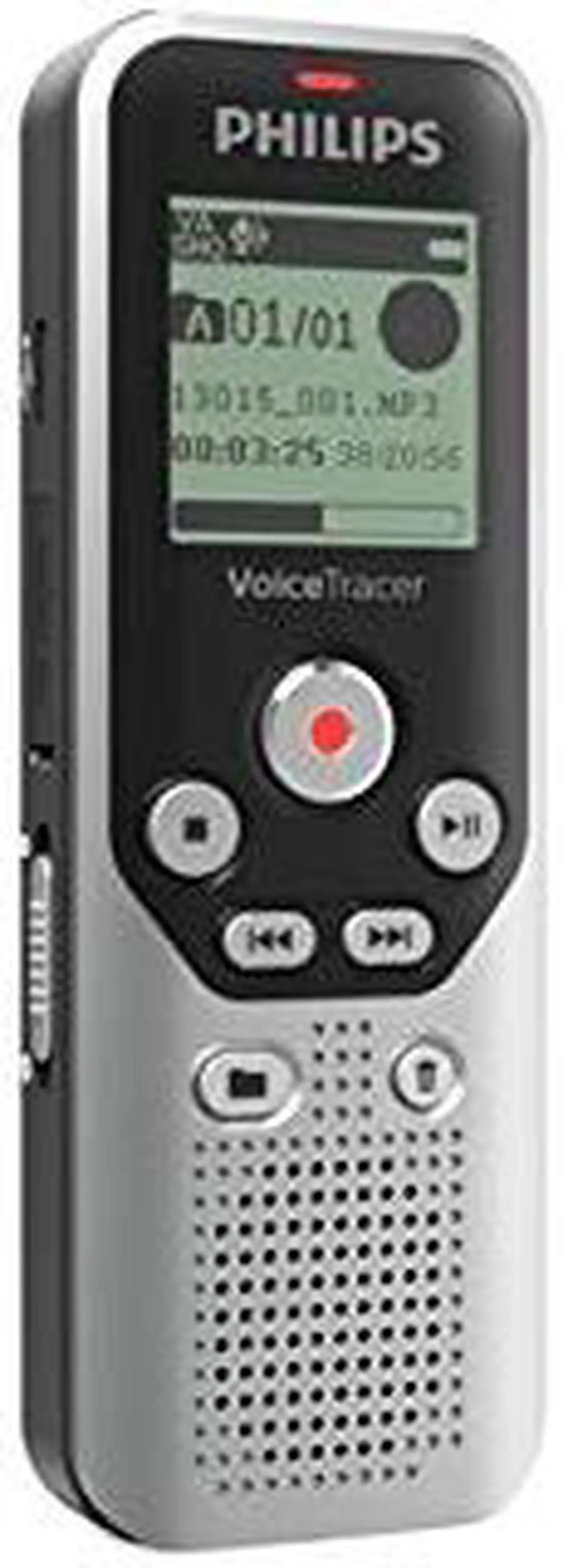 Alt view image 12 of 20 - Philips - VoiceTracer Digital Audio Recorder - Dark Silver & Black