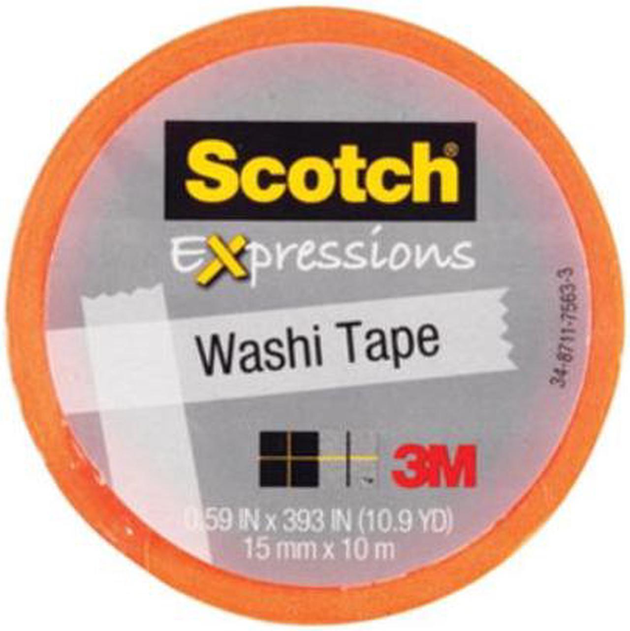 Alt view image 13 of 17 - 3M C314-ORG Washi Tape .59 in. x 393 in. - 15mmx10m -Orange