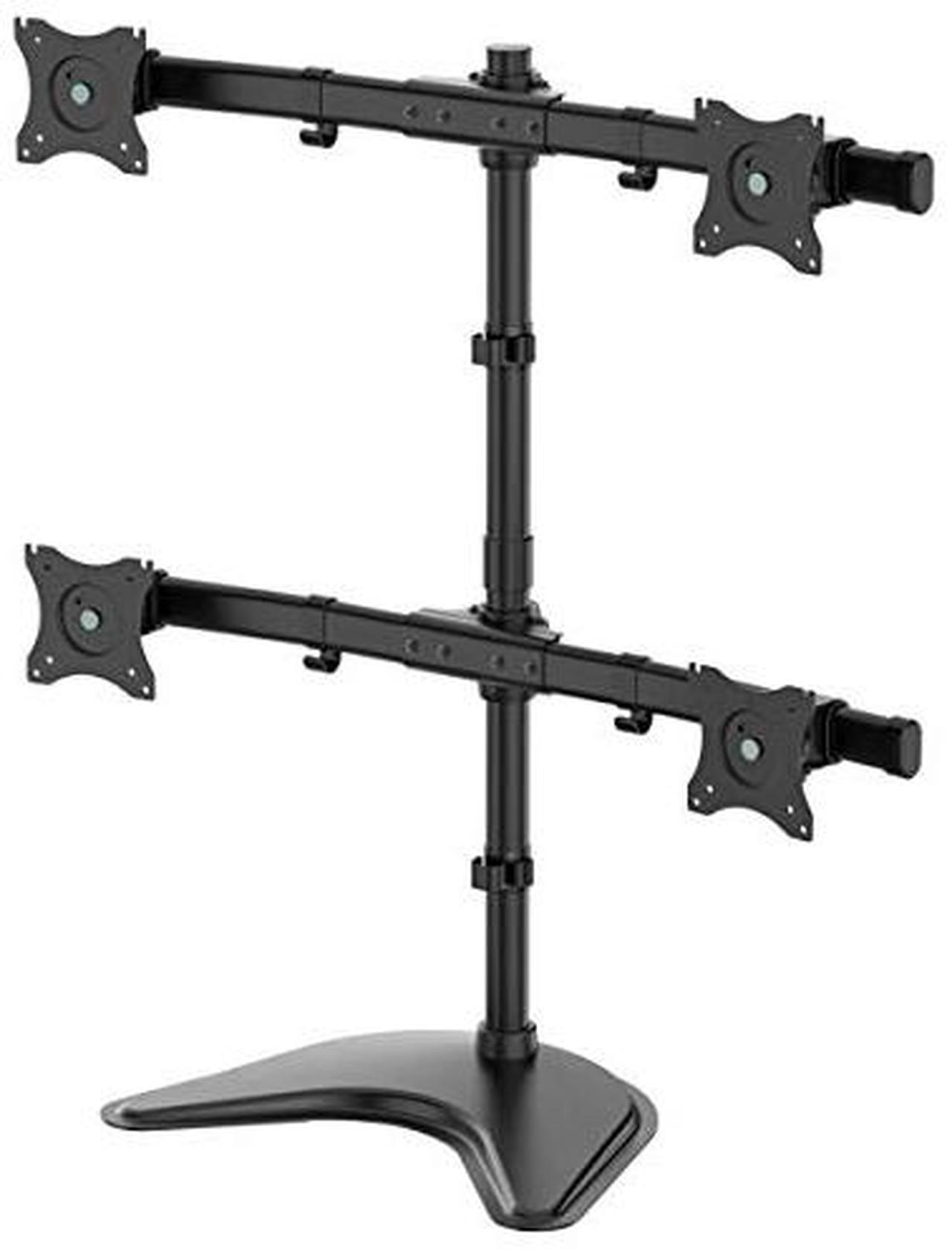 Alt view image 11 of 18 - Tripp Lite Quad Desktop Monitor Stand for 13" to 27" Displays DDR1327MQ