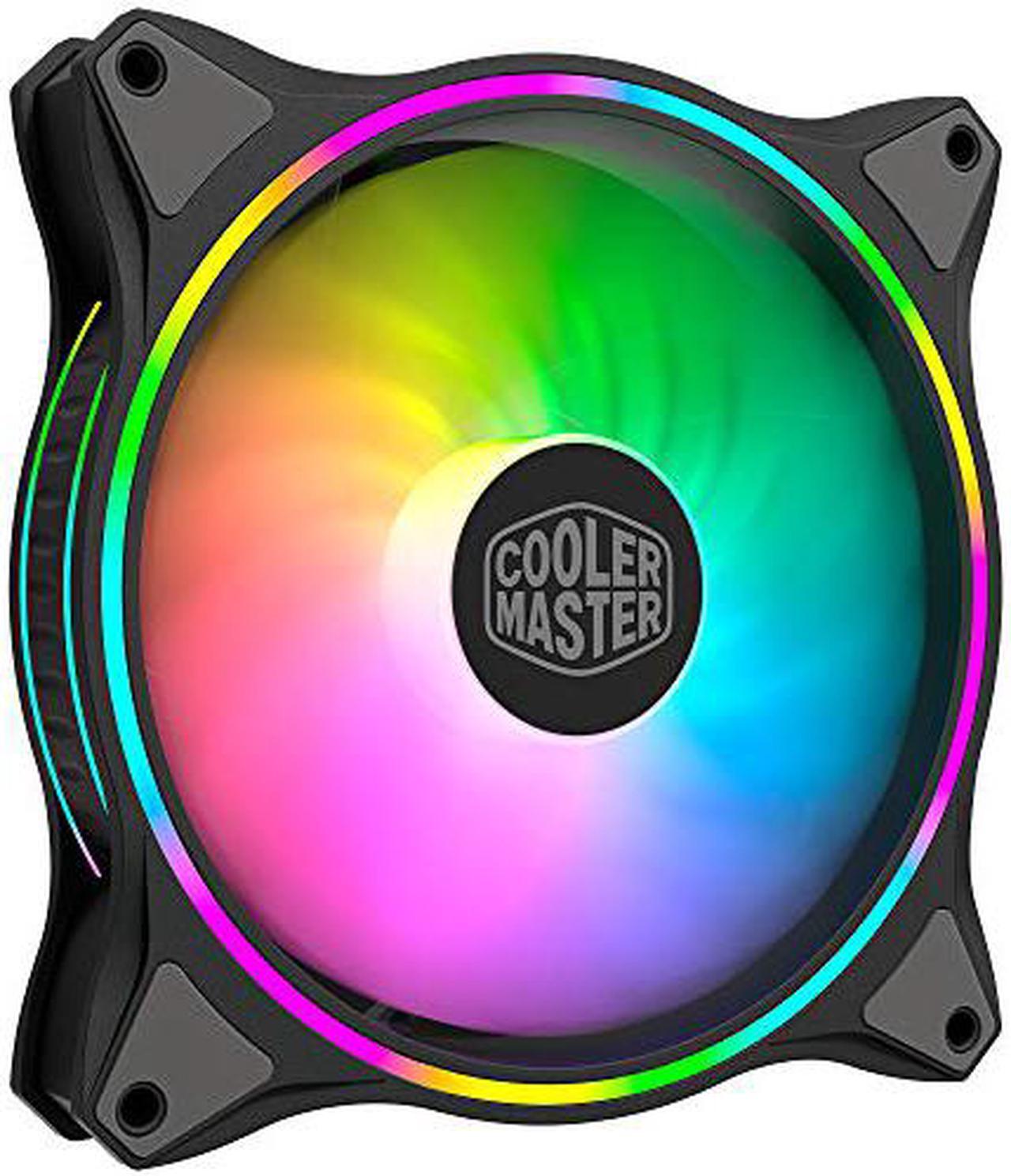 Alt view image 8 of 20 - Cooler Master MasterFan MF140 HALO Addressable RGB 140mm Fan with Duo-Ring ARGB LED Lighting