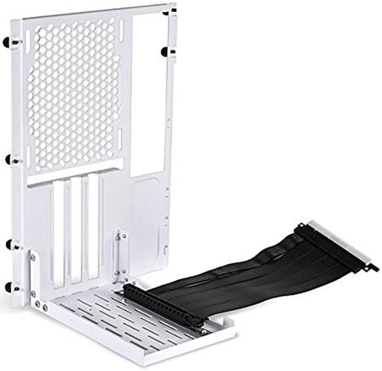 Alt view image 10 of 11 - LIAN LI O11DMINI-1W-4  Premium PCI-E 16 X 4.0 Black Extender Riser Cable 200mm and  White Covert Bracket for O11DMINI-W /O11AIR MINI -W