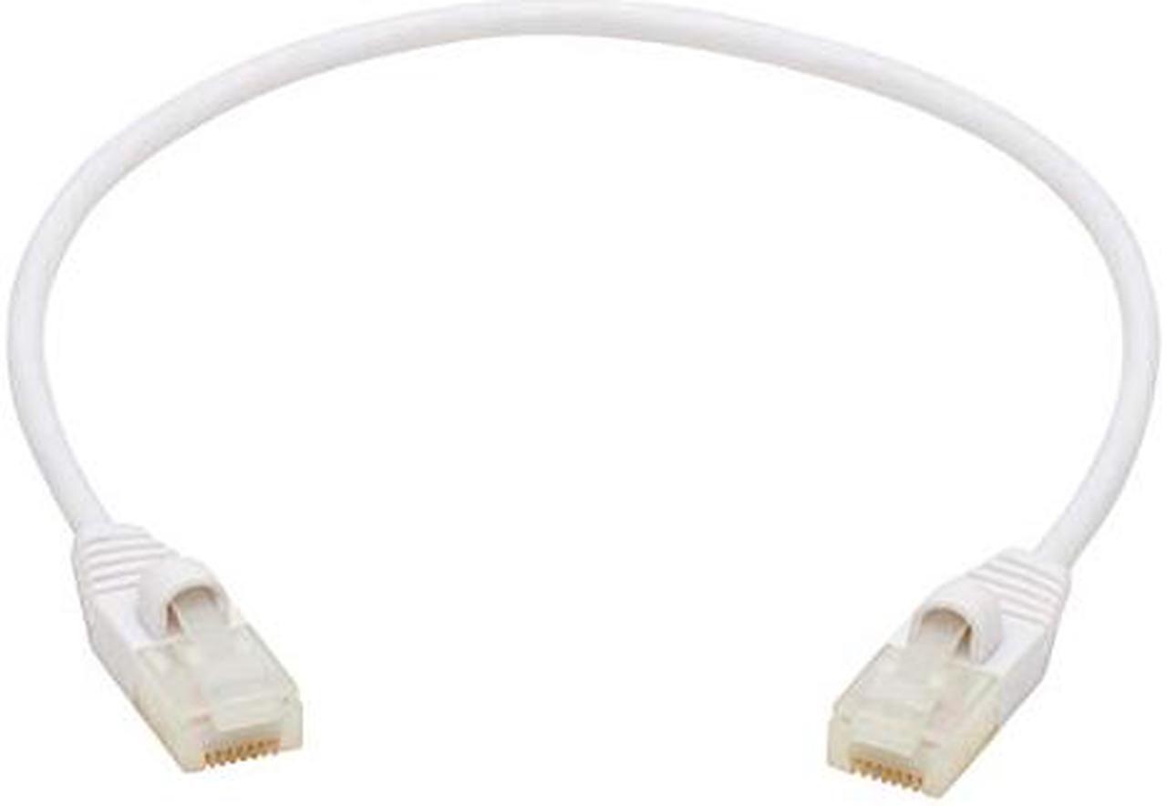 Alt view image 10 of 11 - TRIPP LITE N261AB-S01-WH 1 ft. Cat 6A White Safe-IT Cat6a 10G-Certified Snagless Antibacterial Slim UTP Ethernet Cable (RJ45 M/M), White