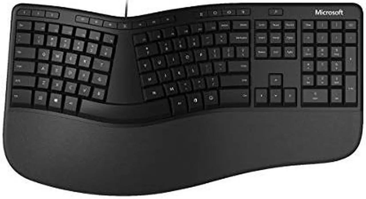Alt view image 9 of 19 - Microsoft Ergonomic Desktop For Business keyboard mouse set USB English black