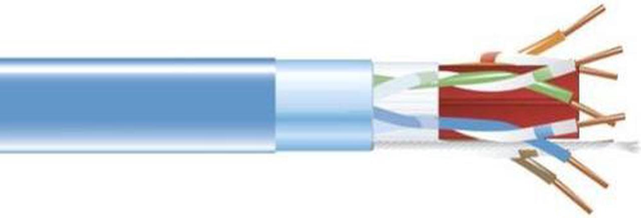 Alt view image 2 of 4 - Black Box CAT6A 500-MHz Bulk Cable - F-UTP, Plenum, Solid, Blue, 1000-ft.