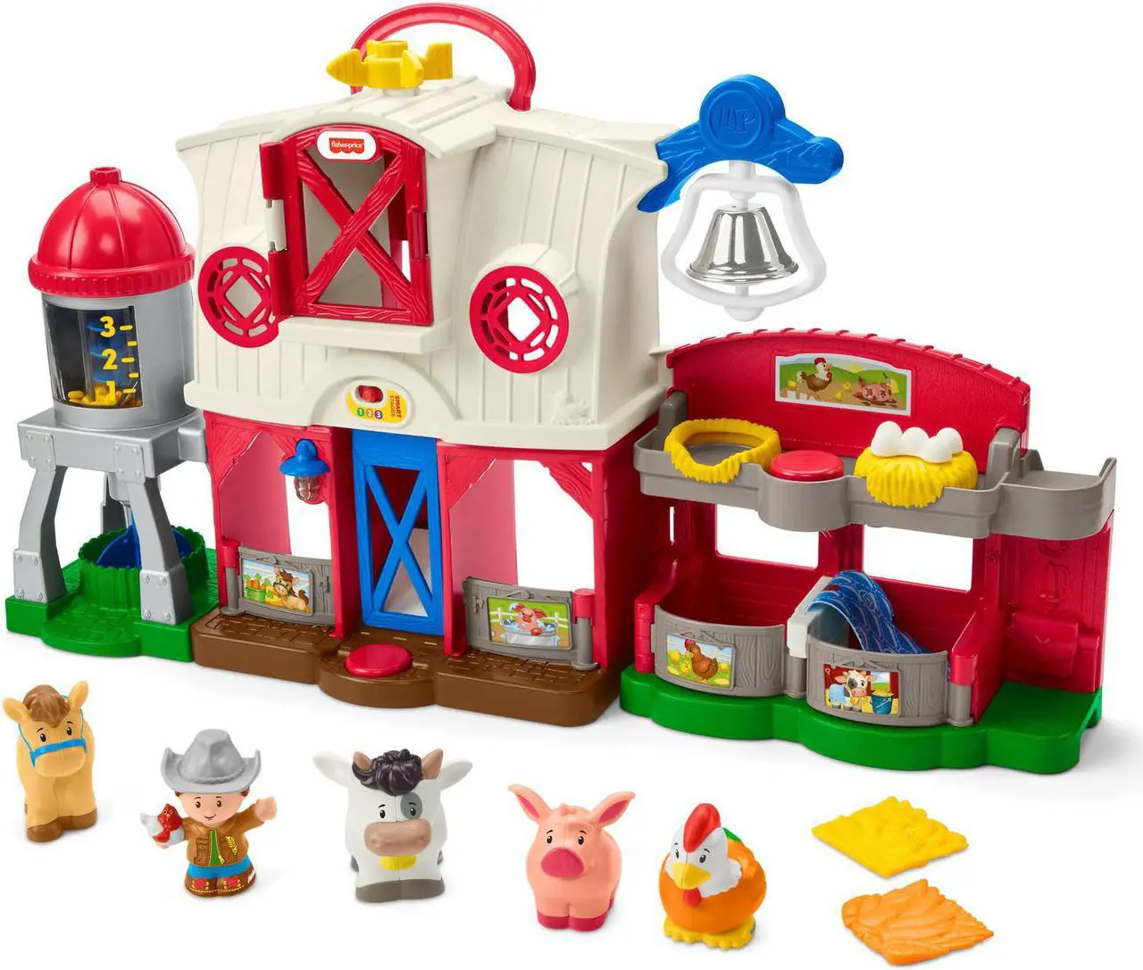 Alt view image 6 of 8 - Fisher-Price Little People Caring for Animals Farm Playset for Toddlers Ages 1+