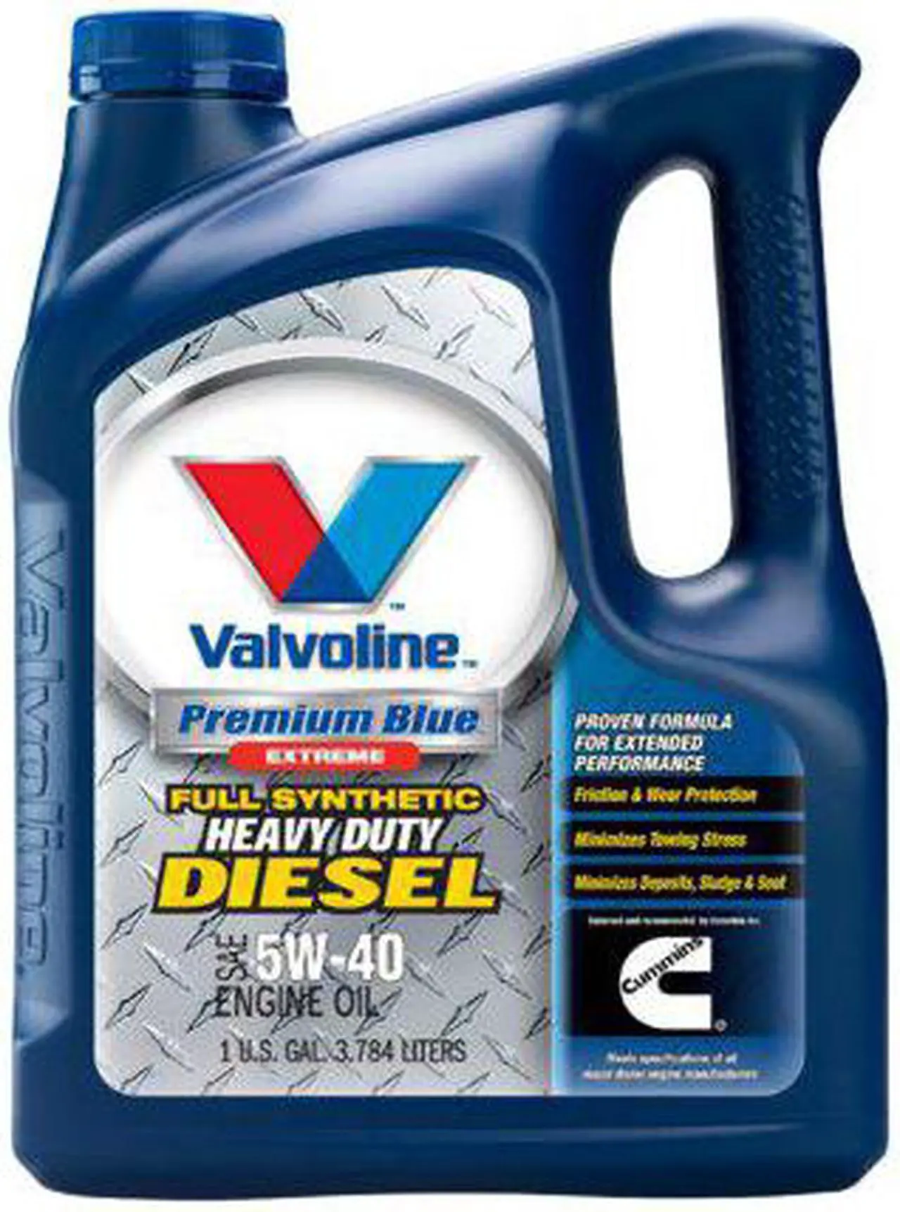 Alt view image 4 of 5 - Valvoline Full Synthetic Diesel Engine Oil, 1 gal. Jug, SAE Grade: 5W-40, Amber