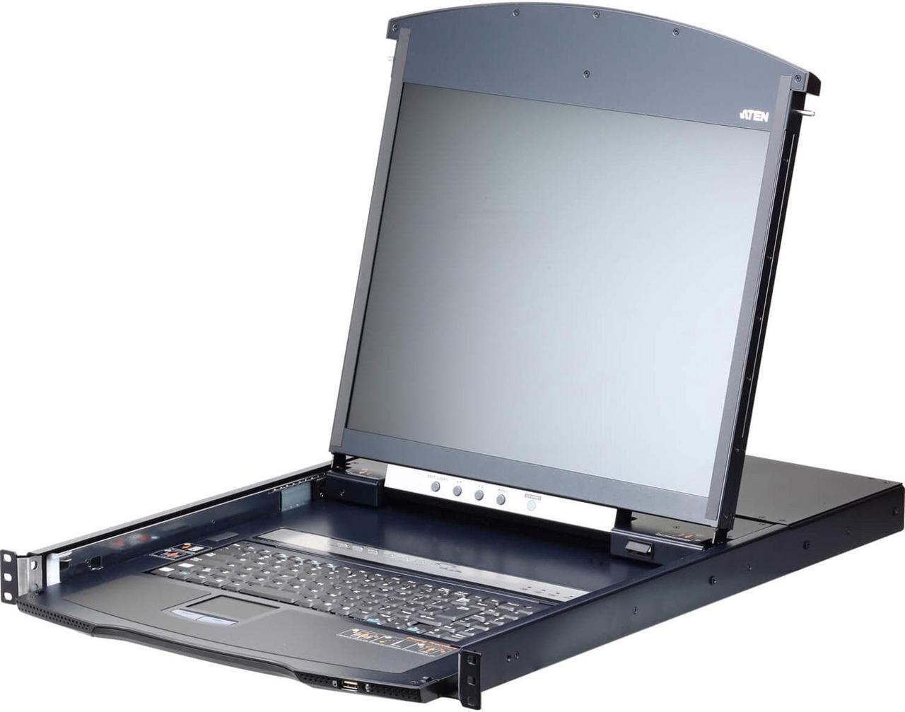Alt view image 10 of 15 - ATEN 8-PORT 19 LCD IP CAT5 KVM