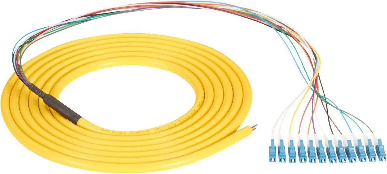 Alt view image 6 of 12 - Black Box Network Services FOPT50S1-LC-12YL-3 Single-Mode Fiber Optic Pigtail - Yellow, 12-Strand