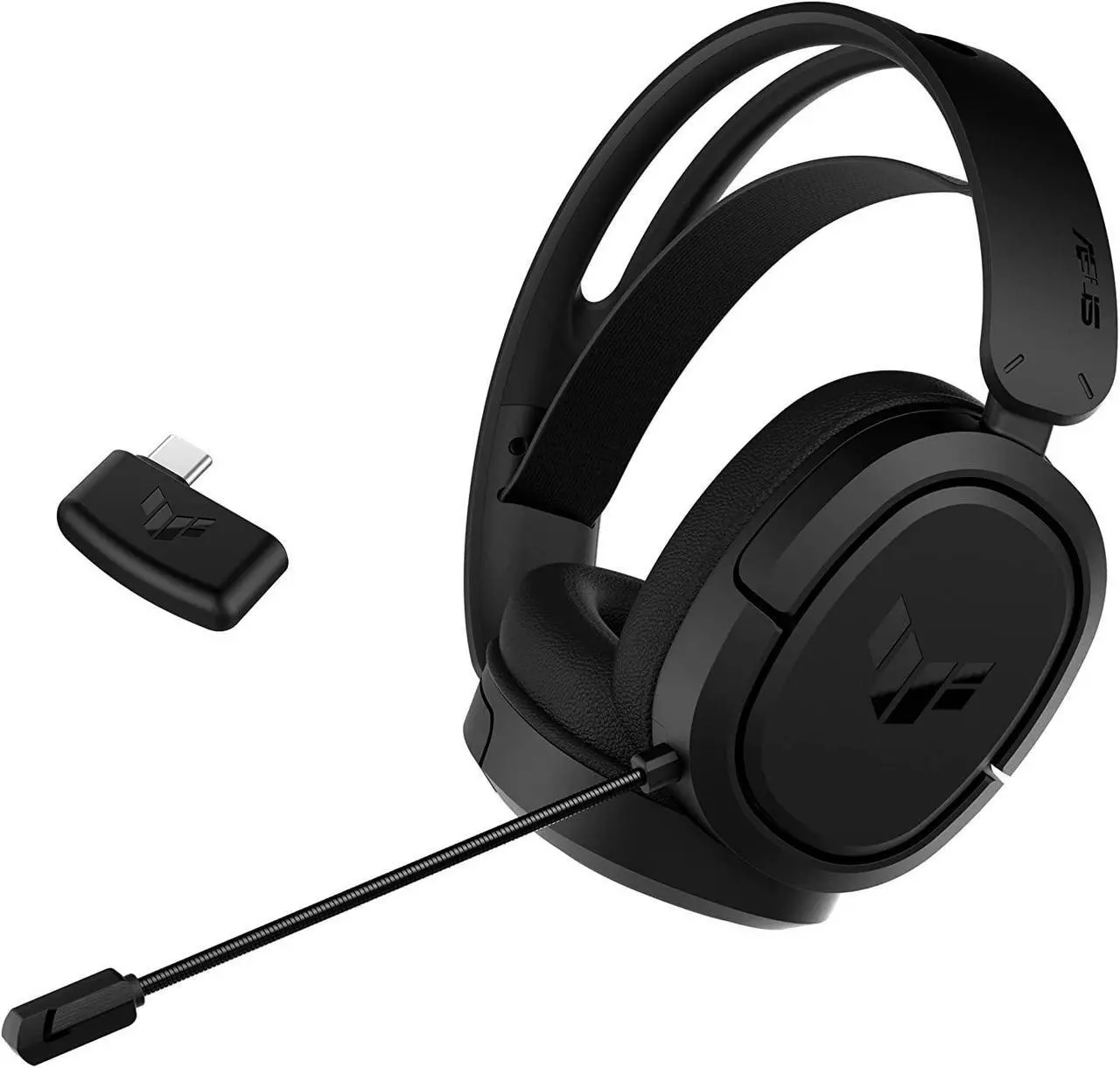Alt view image 10 of 12 - ASUS TUF Gaming H1 Wireless Headset (Discord Certified Mic, 7.1 Surround Sound, 40mm Drivers, 2.4GHz, USB-C, Lightweight, 15 Hour Battery Life, For PC, Mac, Switch, Mobile Devices, PS4, PS5)- Black