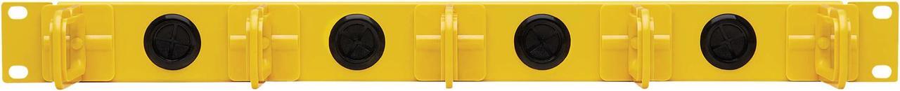 Alt view image 5 of 10 - Tripp Lite Horizontal Cable Manager - Flexible Rings, Yellow, 1U