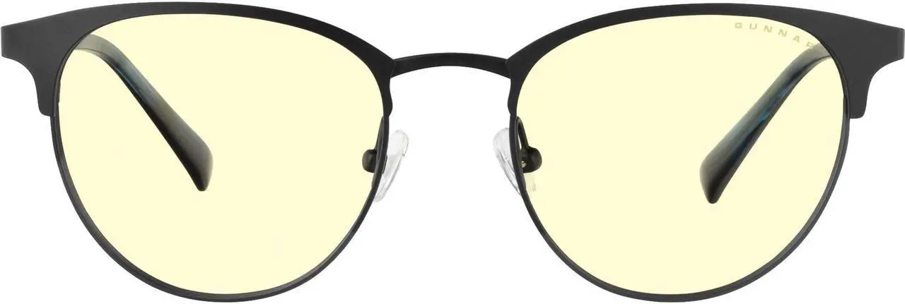 Alt view image 8 of 11 - Gunnar Apex, Protective Computer Glasses with Gunnar Focus, Onyx/Navy Frames, Amber Lens, 65% Blue Light and 100% UV Protection, APX-11501