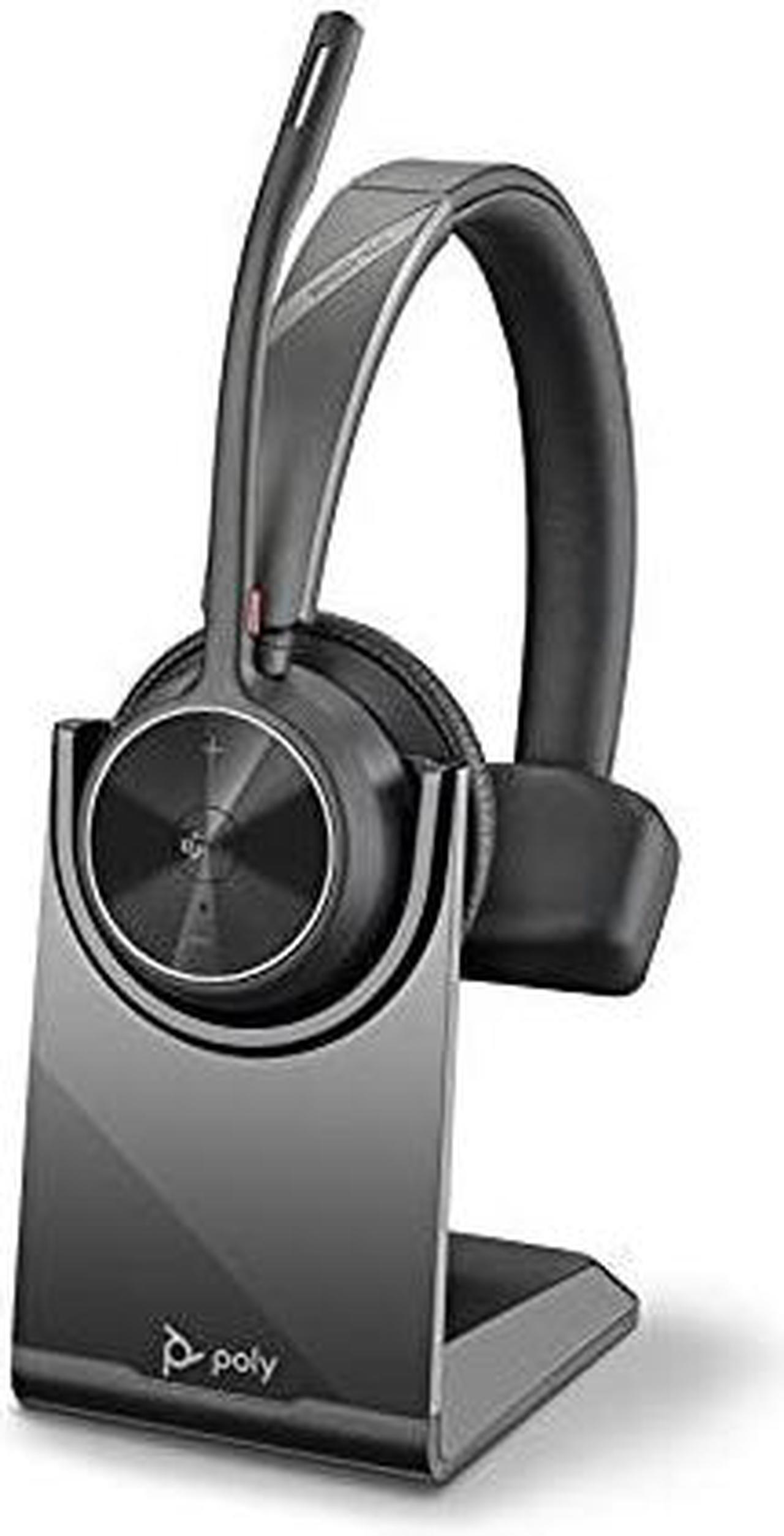 Alt view image 2 of 13 - Poly Voyager 4300 UC 4310-M Headset (Plantronics)- Mono - USB Type C - Wired/Wireless - Bluetooth - 164 ft - 20 Hz - 20 kHz - Over-the-head - Monaural - Ear-cup - 4.92 ft Cable - Noise Cancelling
