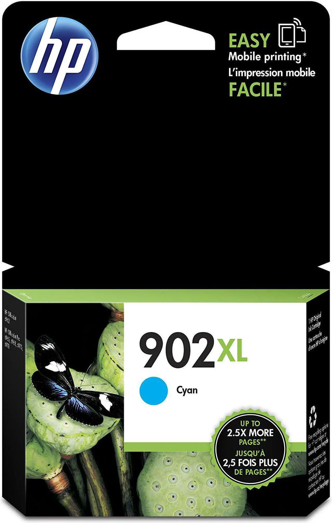 Alt view image 12 of 20 - HP 902XL High Yield Cyan Original Ink Cartridge, ~750 pages, T6M02AN#140