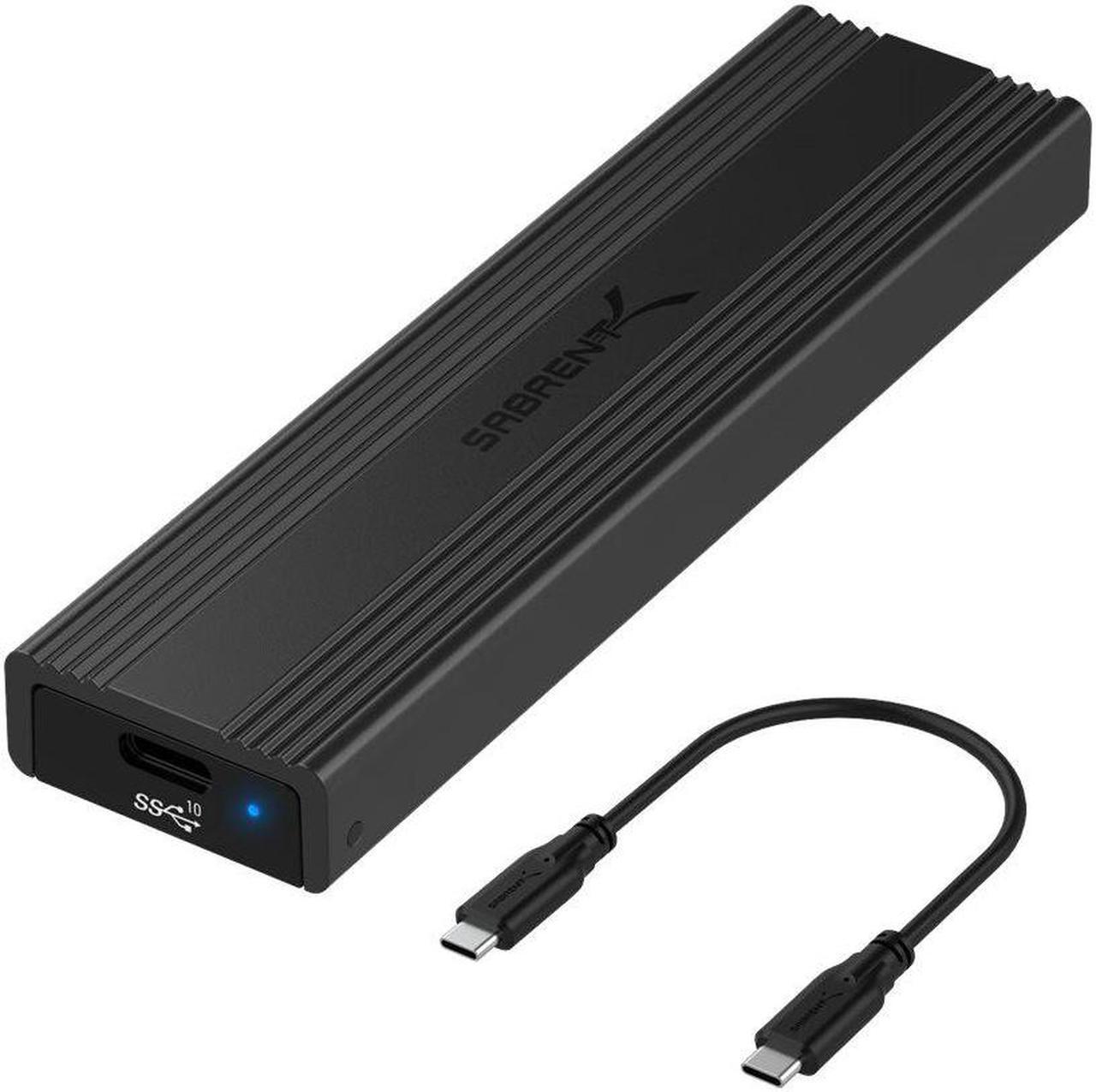 Alt view image 12 of 20 - SABRENT USB 3.2 Type-C Tool-Free Enclosure for M.2 PCIe NVMe and SATA SSDs (EC-SNVE)