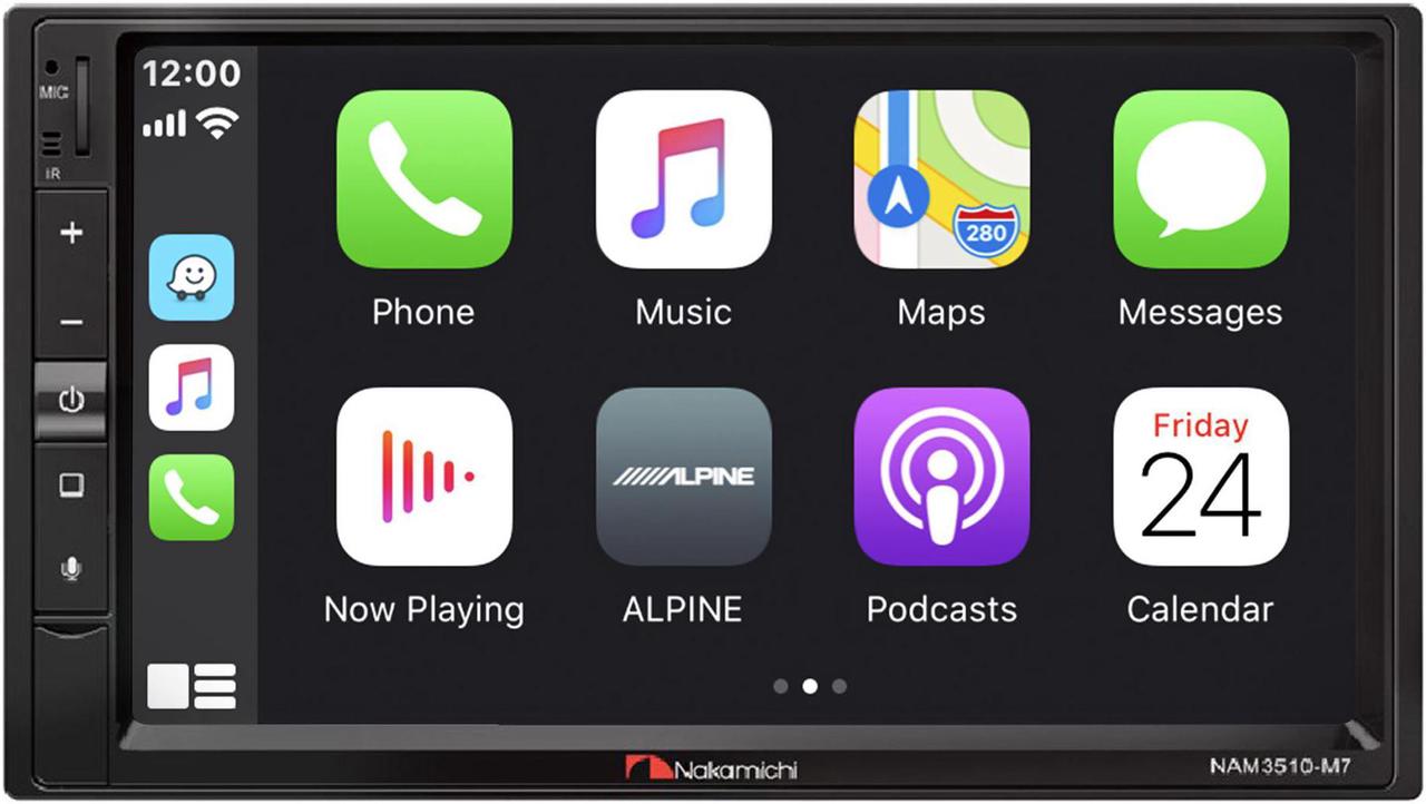 Alt view image 3 of 18 - Nakamichi NAM3510-M7 2-DIN Mechless Bluetooth Multimedia 7" Touchscreen Receiver