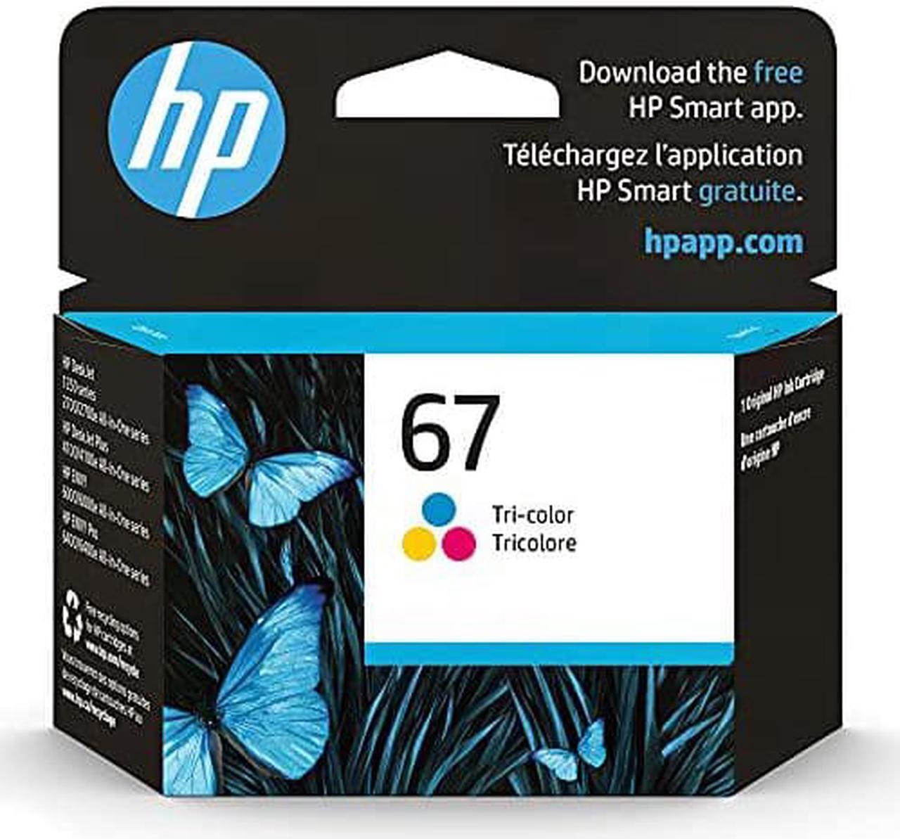 Alt view image 10 of 20 - HP 67 Ink Cartridge Tri-Color 3YM55AN