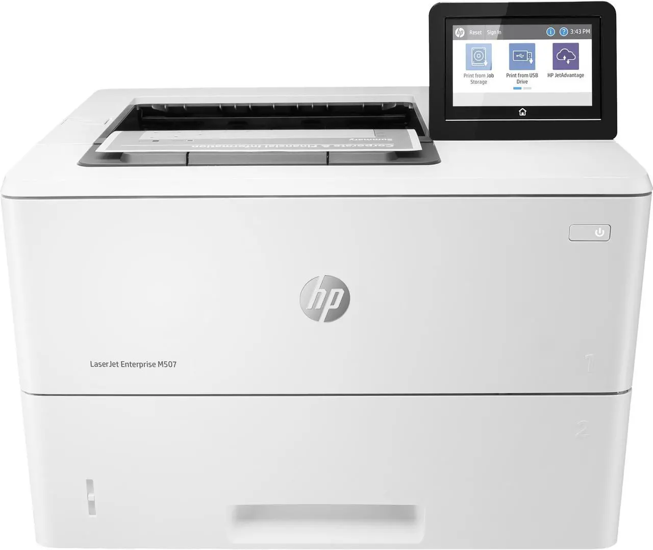 Alt view image 5 of 7 - HP LaserJet Enterprise M507dng Workgroup ISO (letter): Up to 45 ppm
Duplex (letter): Up to 36 ipm Monochrome Ethernet (RJ-45) / USB Laser Printer